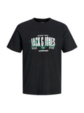 T-shirt Jack & Jones Aero Nera con stampa frontale 12298488 /Black JACK & JONES 