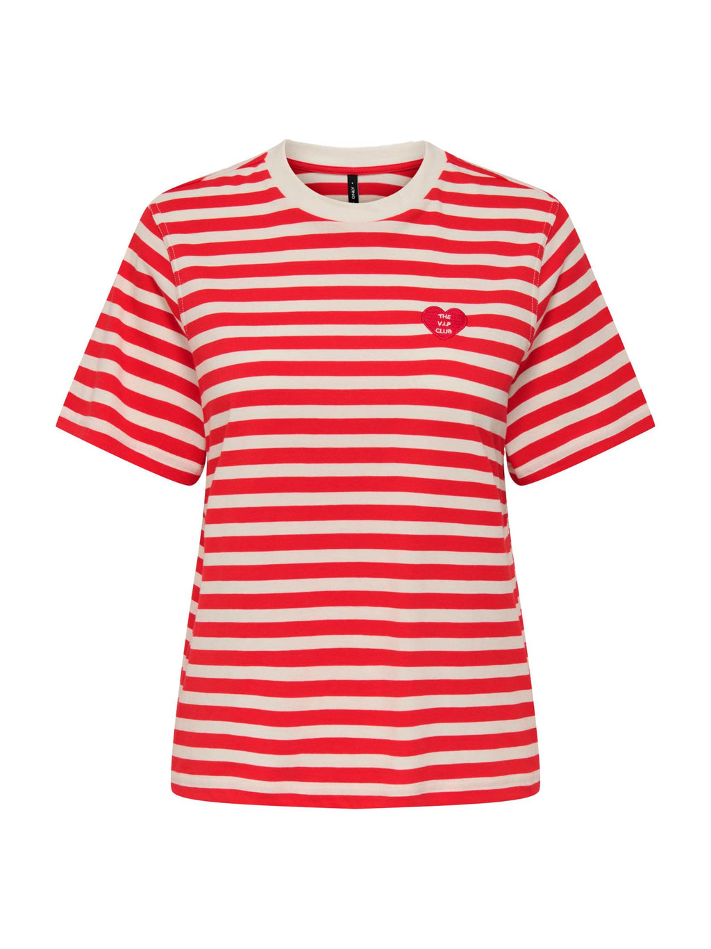 T-shirt Only Livina Bianco rosso a righe 15359677 /High Risk Red ONLY 
