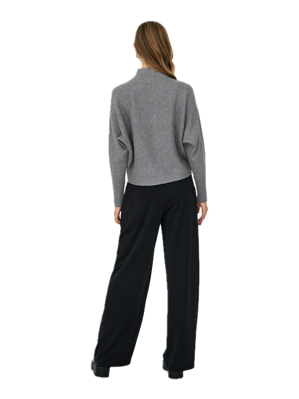 Maglia Jacqueline De Yong Prime Grigio collo alto 15351898 /Medium Grey Melange JDY 