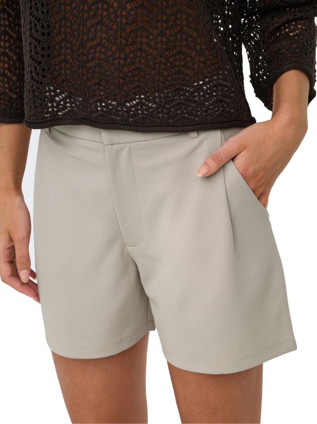 Shorts JDY Beige Geggo a vita alta 15370254 /Chateau Gray JDY 