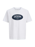 T-shirt Jack & Jones Archieve Bianco con stampa 12290417 /White JACK & JONES 