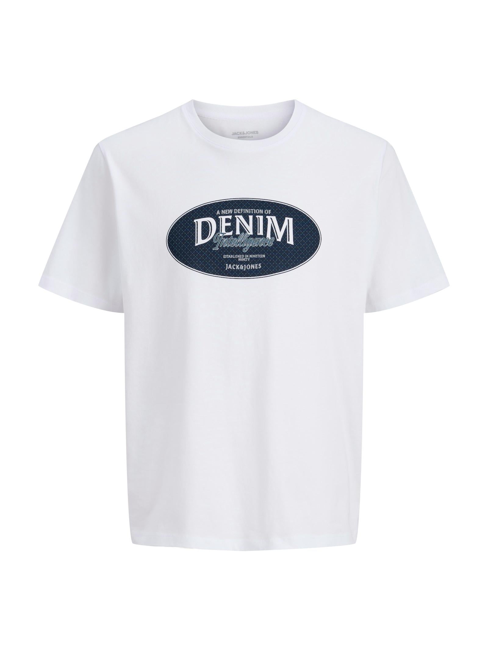 T-shirt Jack & Jones Archieve Bianco con stampa 12290417 /White JACK & JONES 