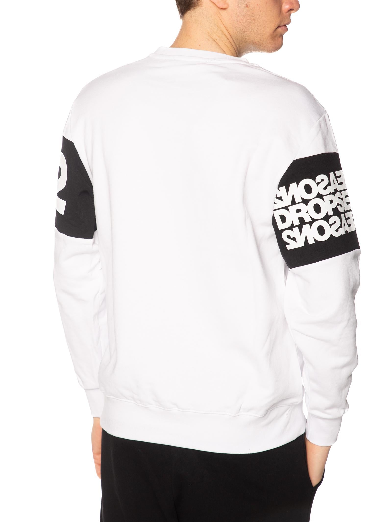 Felpa DS2 Bianco Banda girocollo SS26212 BIANCO DS2 