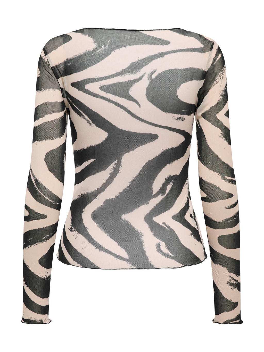T-shirt Jacqueline De Yong Elsa Beige con stampa 15356004 /White Black JDY 