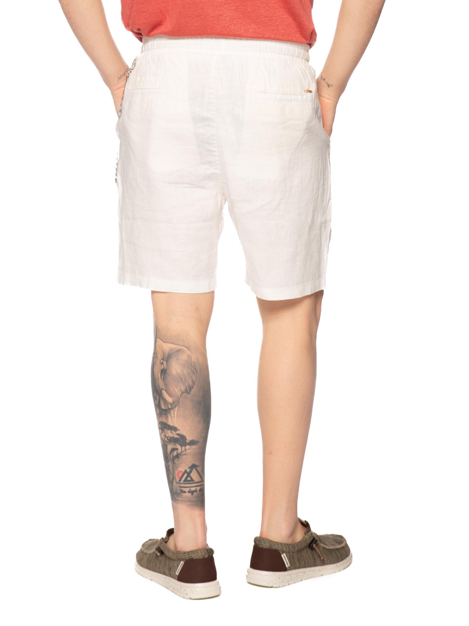 Bermuda Gianni Lupo Bianco in lino FJ3269 WHITE GIANNI LUPO 