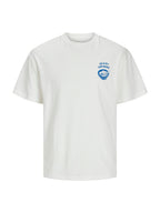 T-shirt Jack & Jones Charge Bianco stampa 12269384 /Cloud Dancer JACK & JONES 