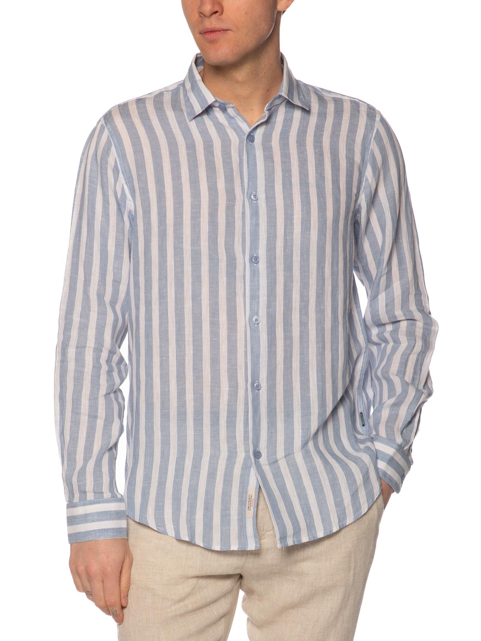 Camicia Gianni Lupo Bianco Celeste in lino GL7781S SKY GIANNI LUPO 