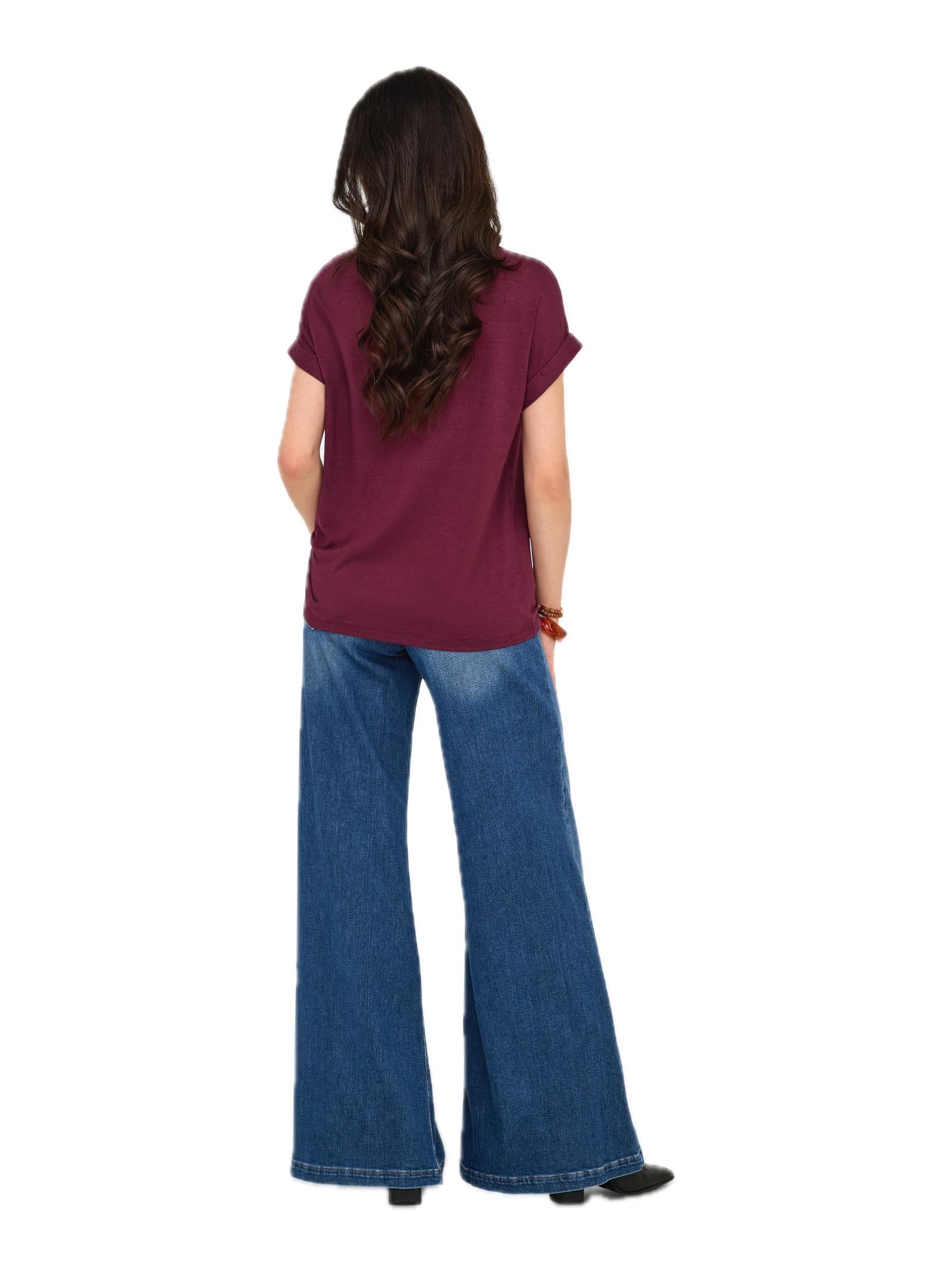 T-Shirt Only Bordeaux Moster in viscosa 15106662 /Burgundy ONLY 