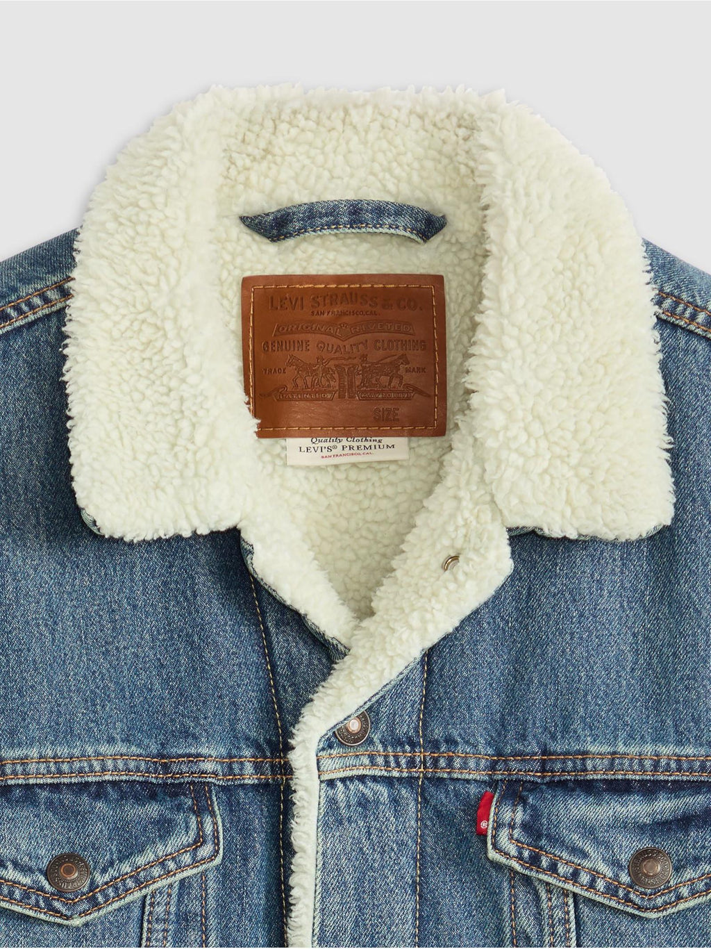 Giubbotto LEVI'S® Trucker Medium Blue Denim in sherpa 1636502 92 LEVI'S® 