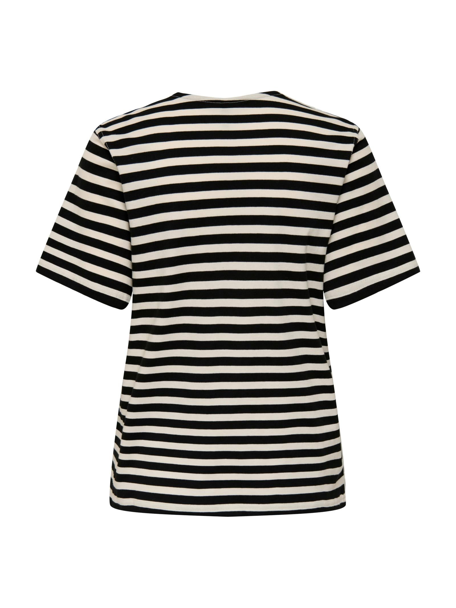 T-shirt Only Livina Bianco nero a righe 15359677 /Black ONLY 