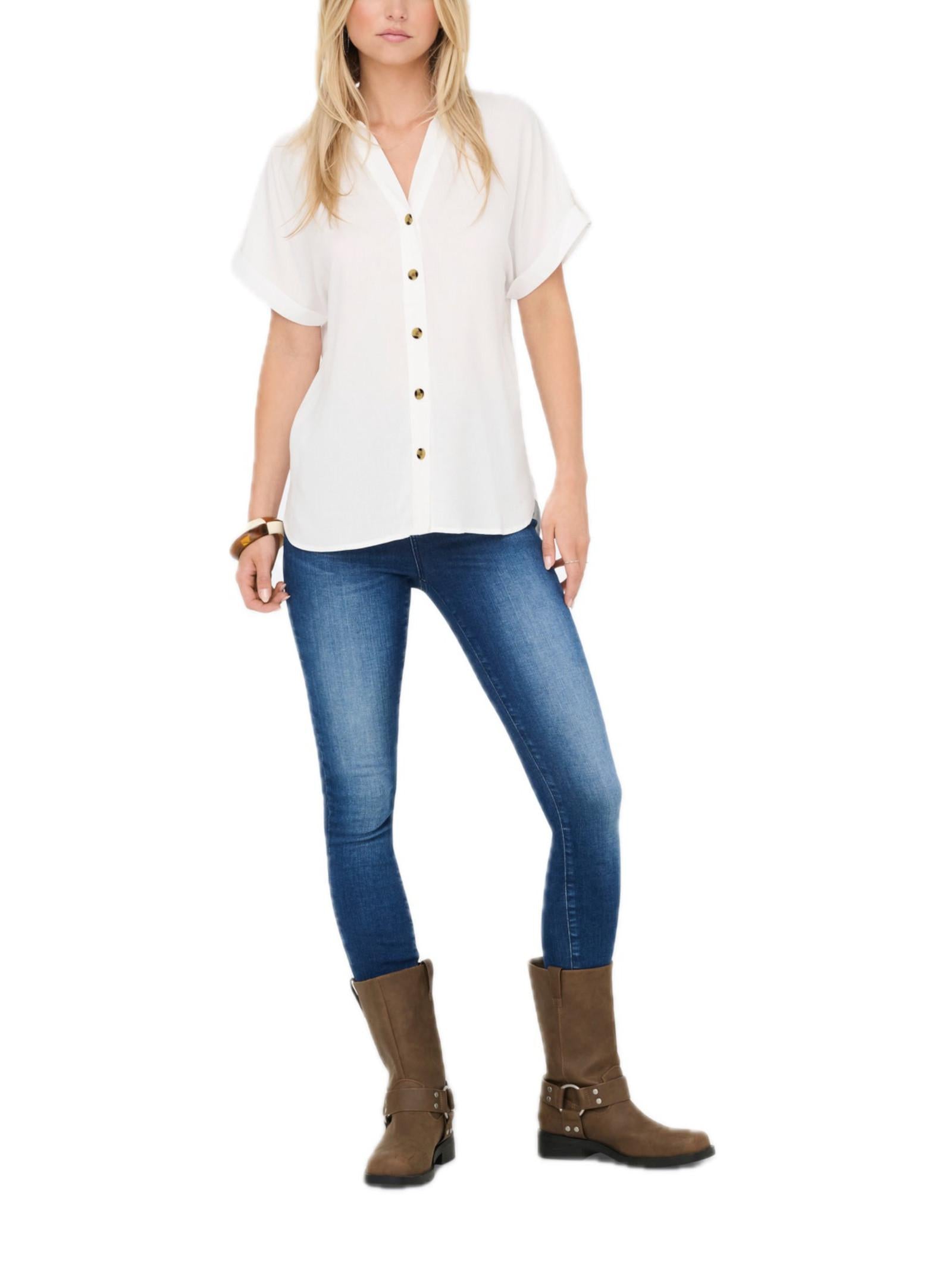 Camicia Only Bianco Yasmin a manica corta 15348758 /Snow White ONLY 