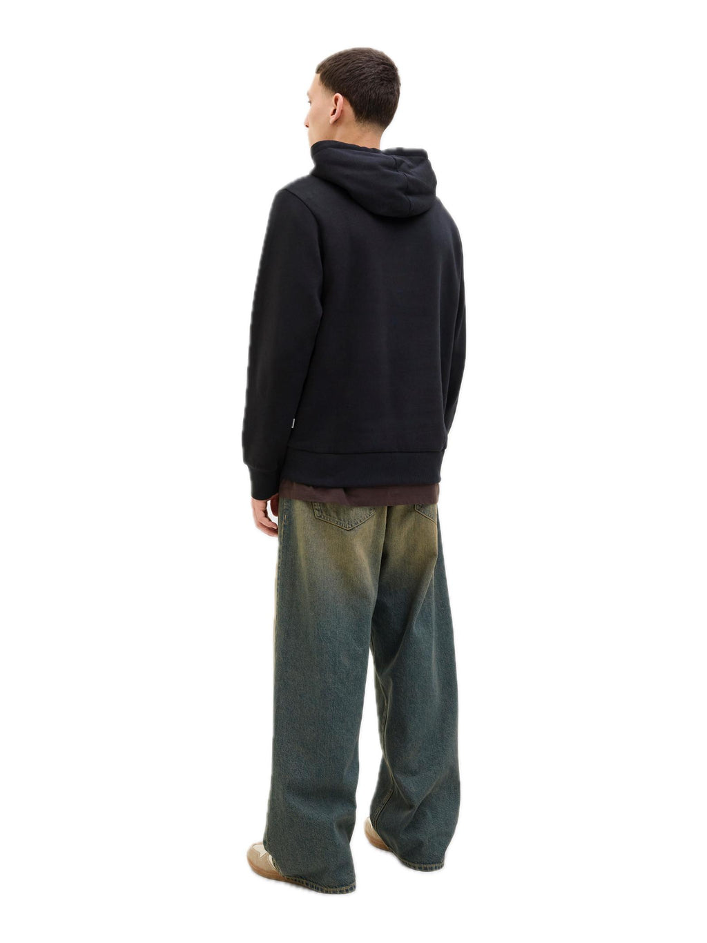 Felpa Jack & Jones Logo Nero con cappuccio 12279649 /Black JACK & JONES 