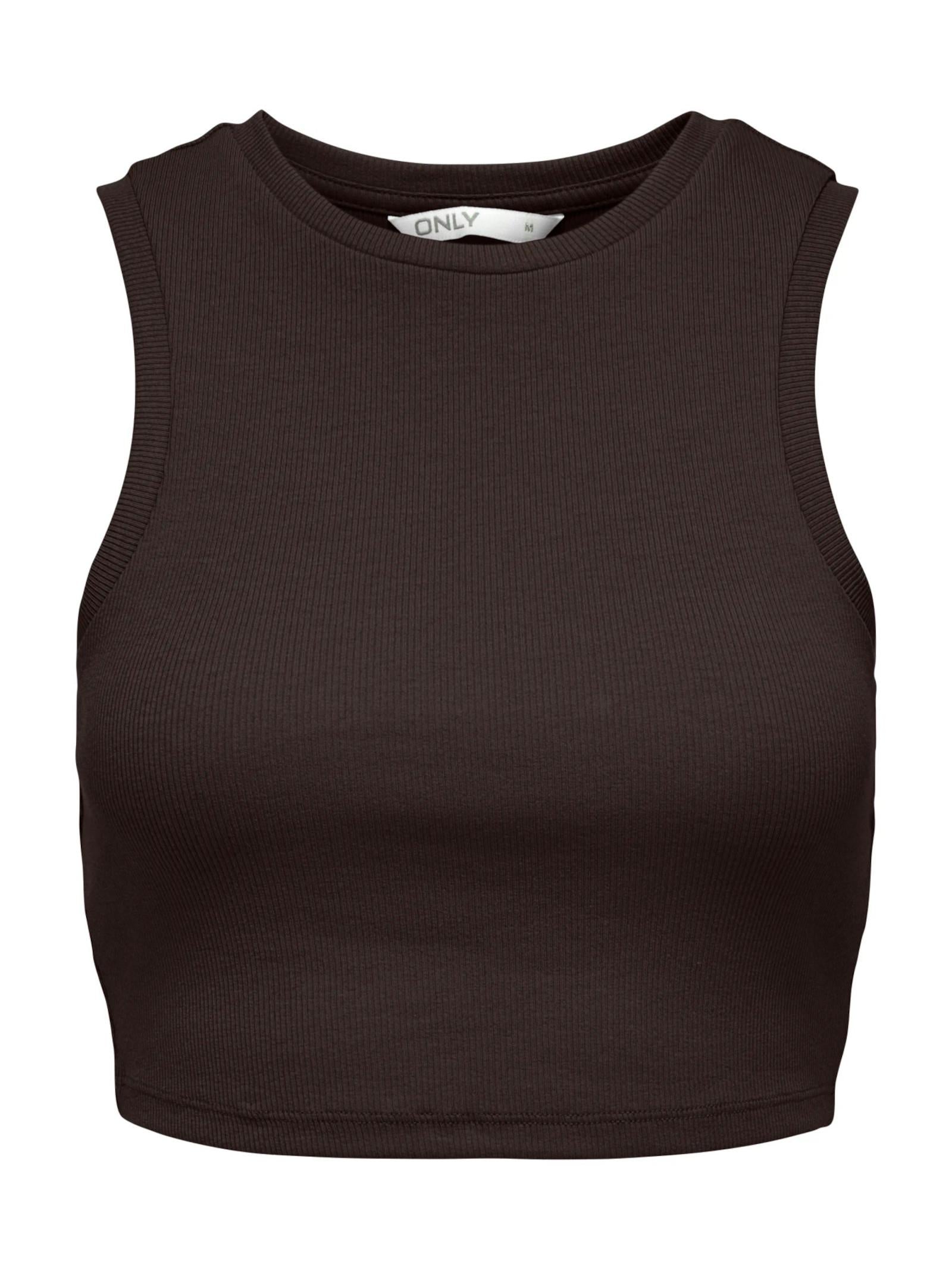 Top Only Vilma Marrone smanicato 15282771 /Black Coffee ONLY 