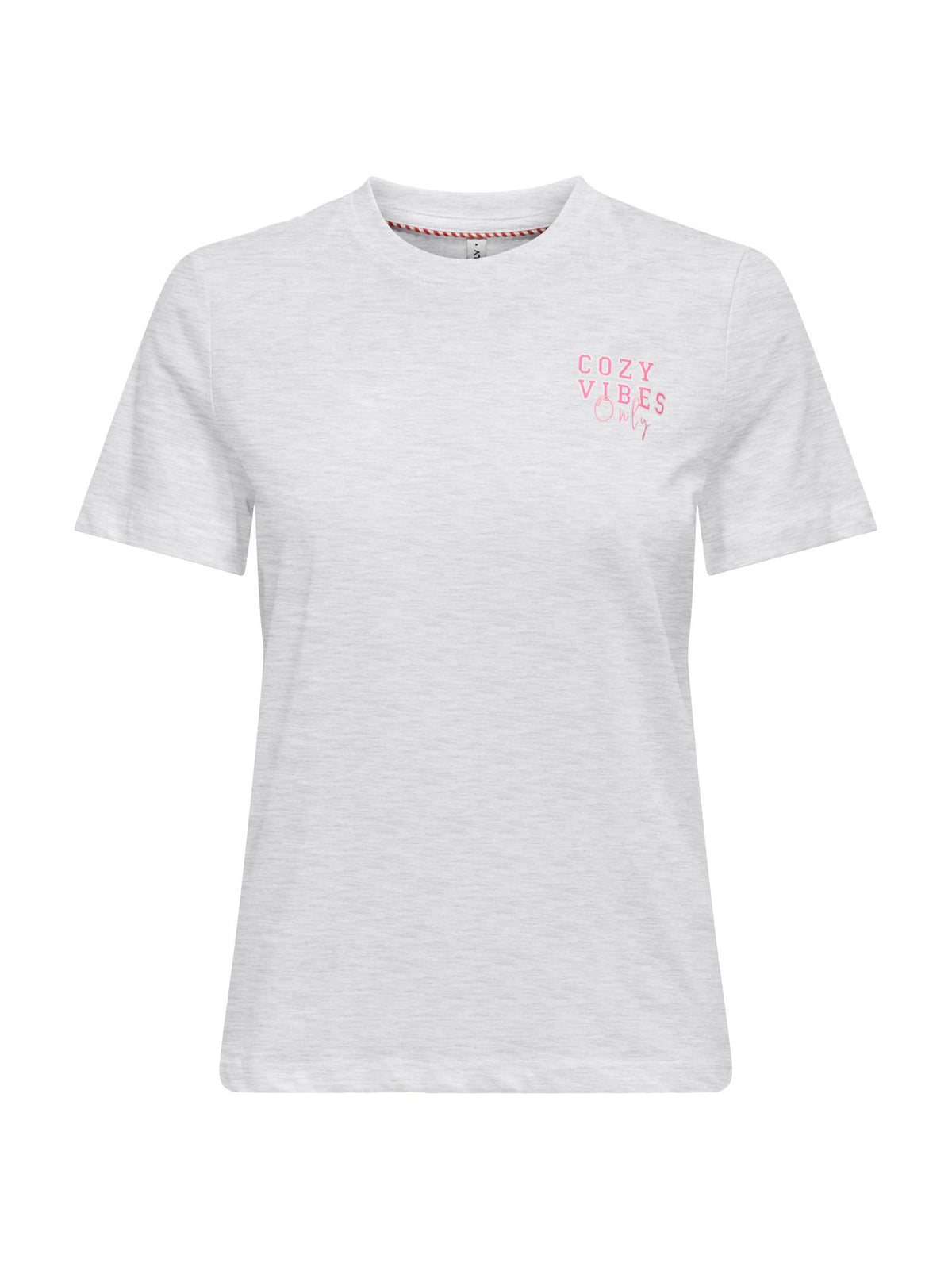 T-shirt Only Billi Grigio con stampa 15355423 /Light Grey Melange ONLY 