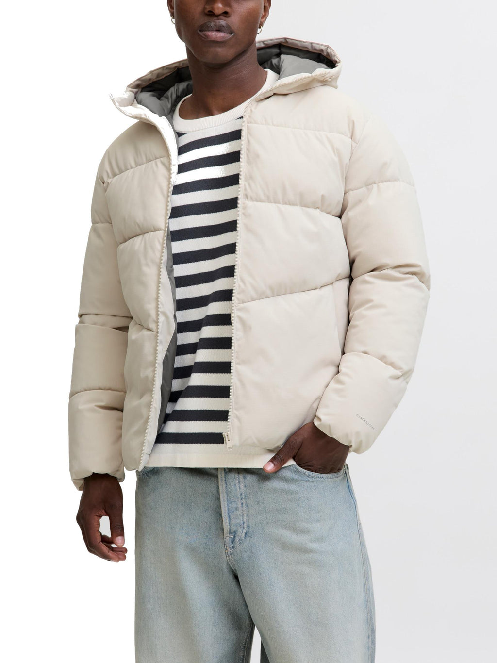 Piumino Jack & Jones Global Panna con cappuccio 12283517 /MOONBEAN JACK & JONES 