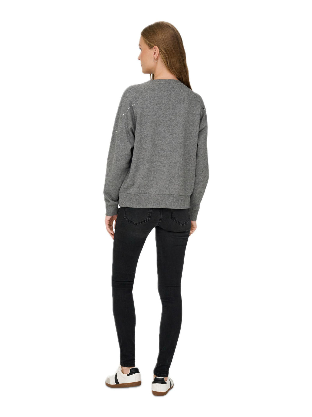 Felpa Jacqueline De Yong Grigio girocollo 15352914 /Medium Grey Melange JDY 