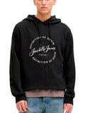 Felpa Jack & Jones Nero Grayson con stampa 12288378 /Black JACK & JONES 