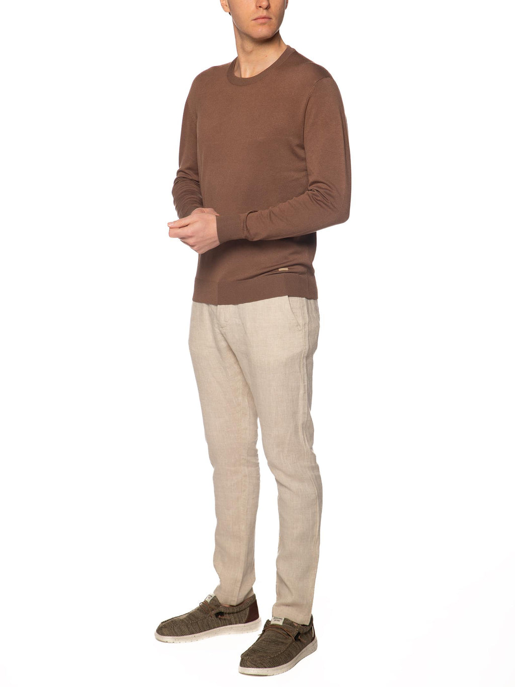 Maglia Gianni Lupo Tabacco girocollo GL512S TOBACCO GIANNI LUPO 