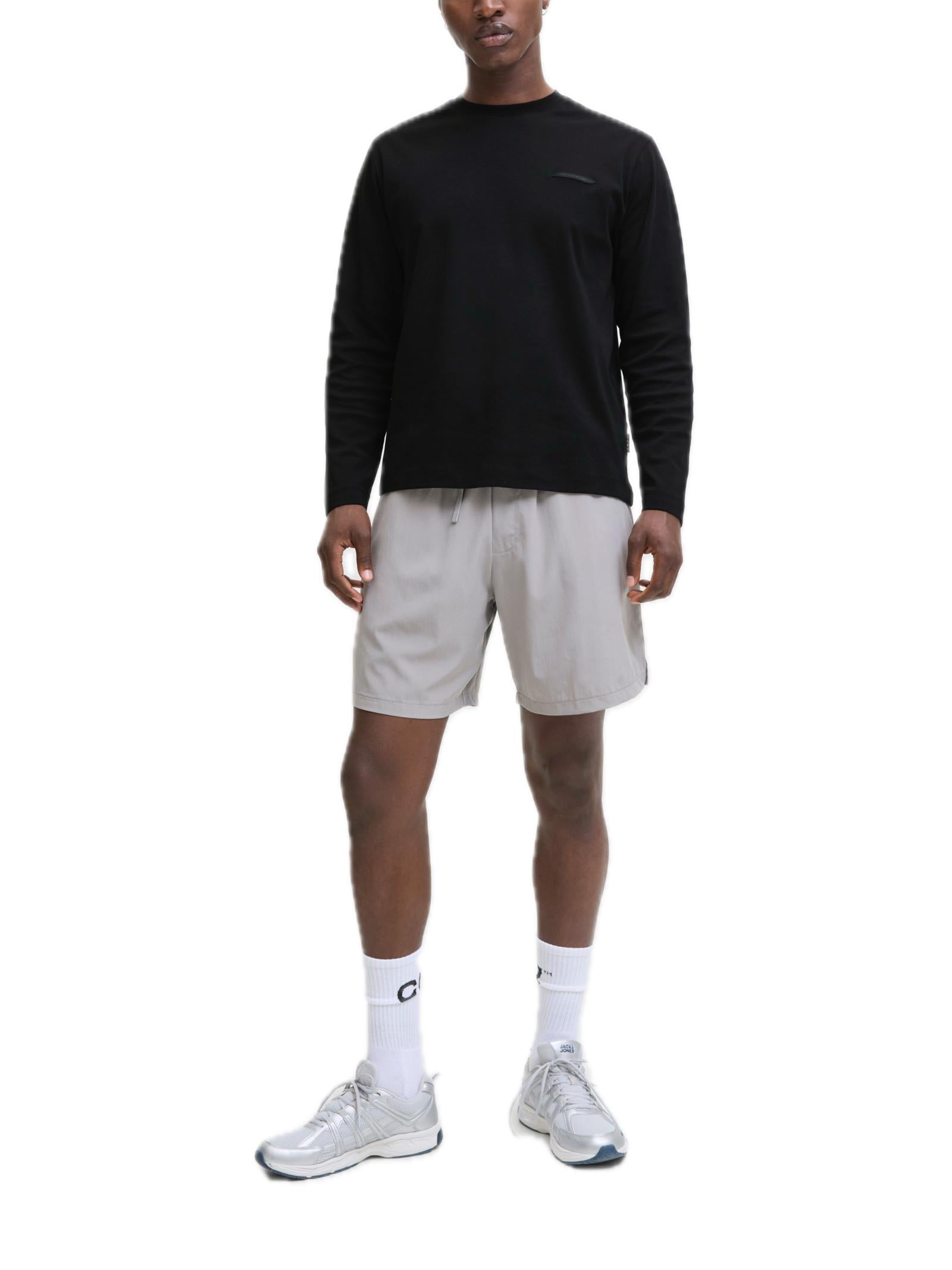 T-shirt Jack & Jones Fusion Nero manica lunga 12282697 /Black JACK & JONES 