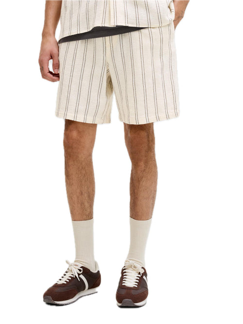 Bermuda Jack & Jones Jaiden Bianco a righe 12274413 /Antique White JACK & JONES 