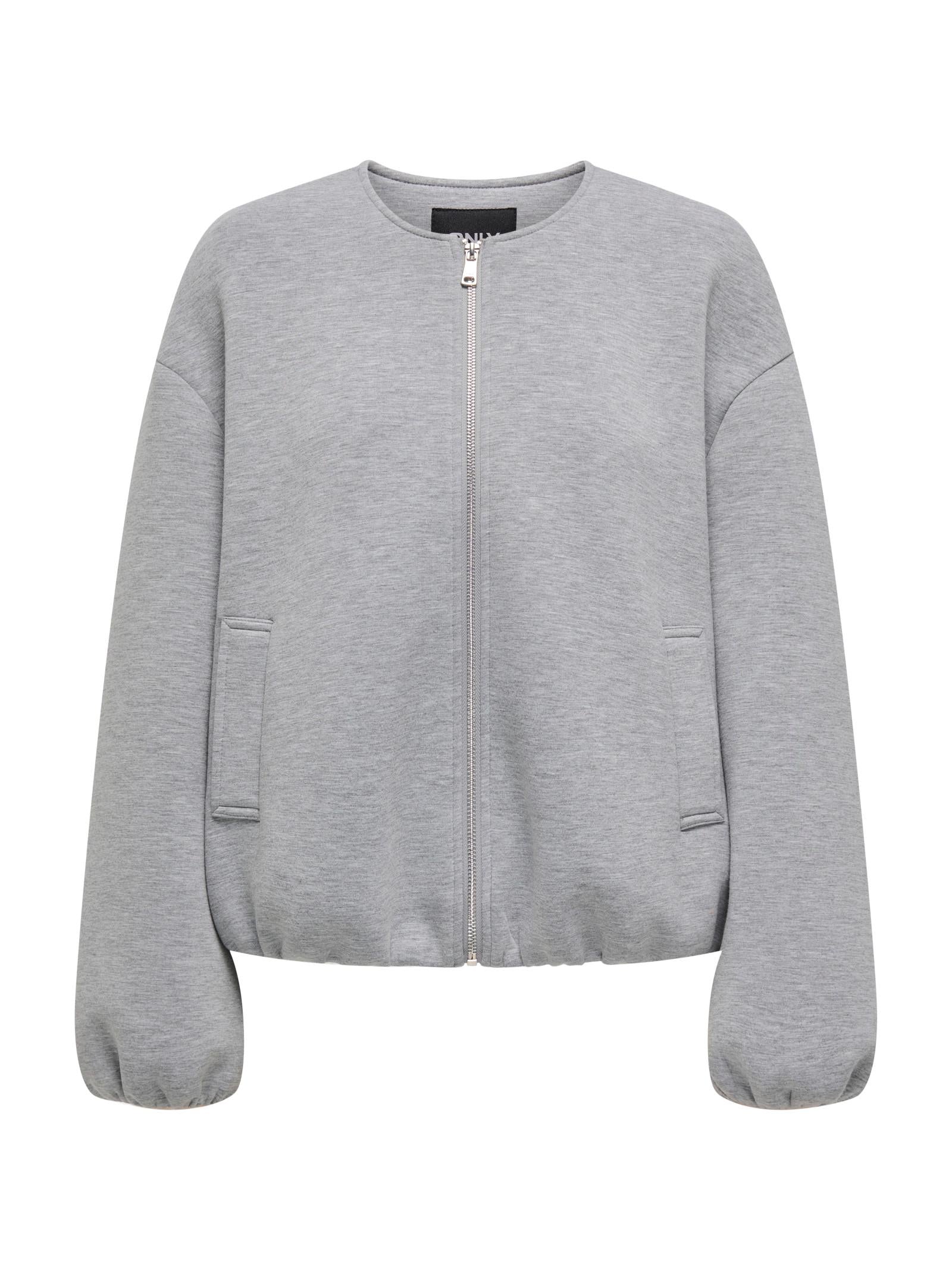 Giubbotto Only Ellie Grigio girocollo 15344567 /Medium Grey Melange ONLY 