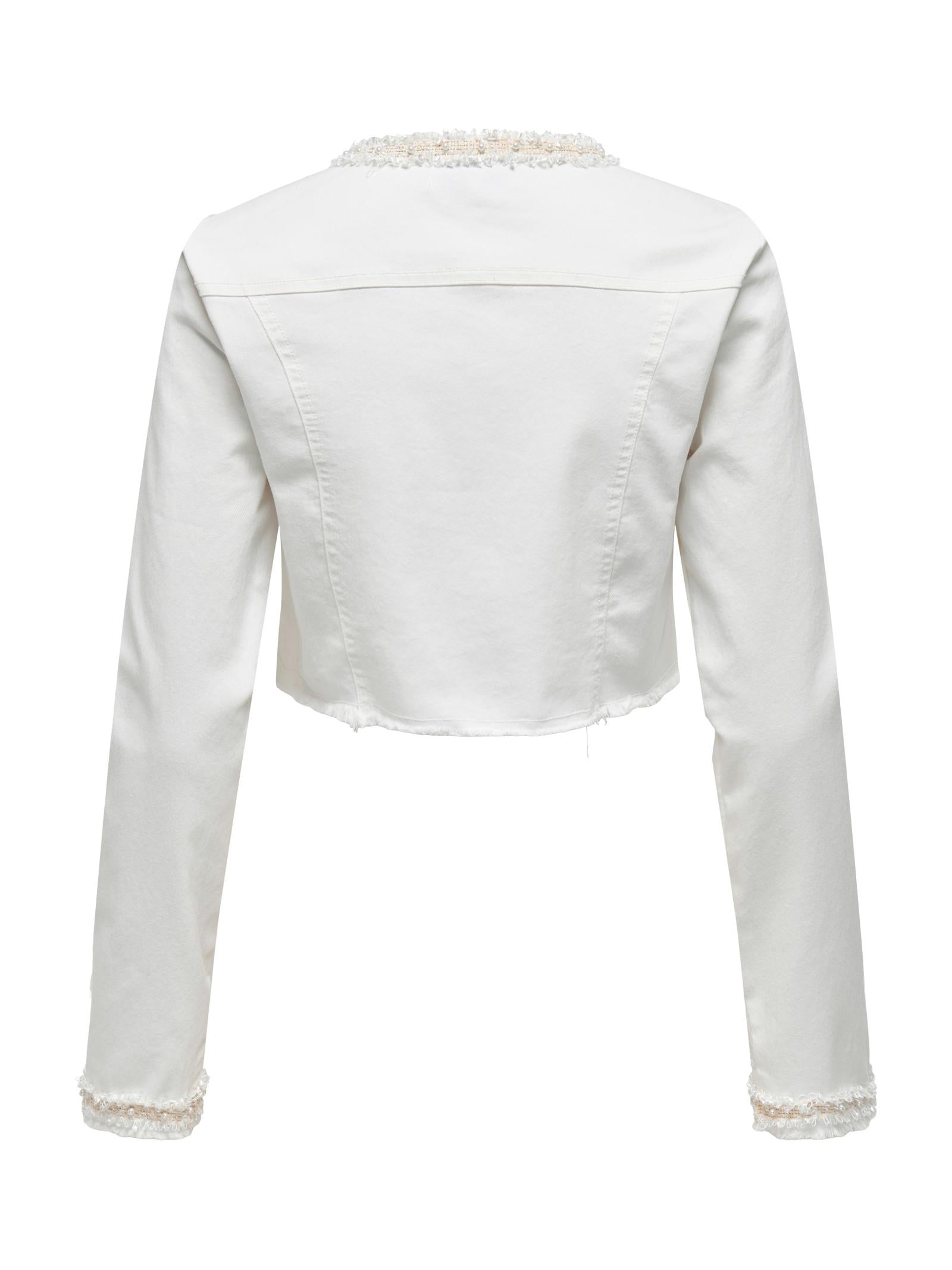 Giubbotto Only Bianco Kiki in denim 15340052 /White Denim ONLY 