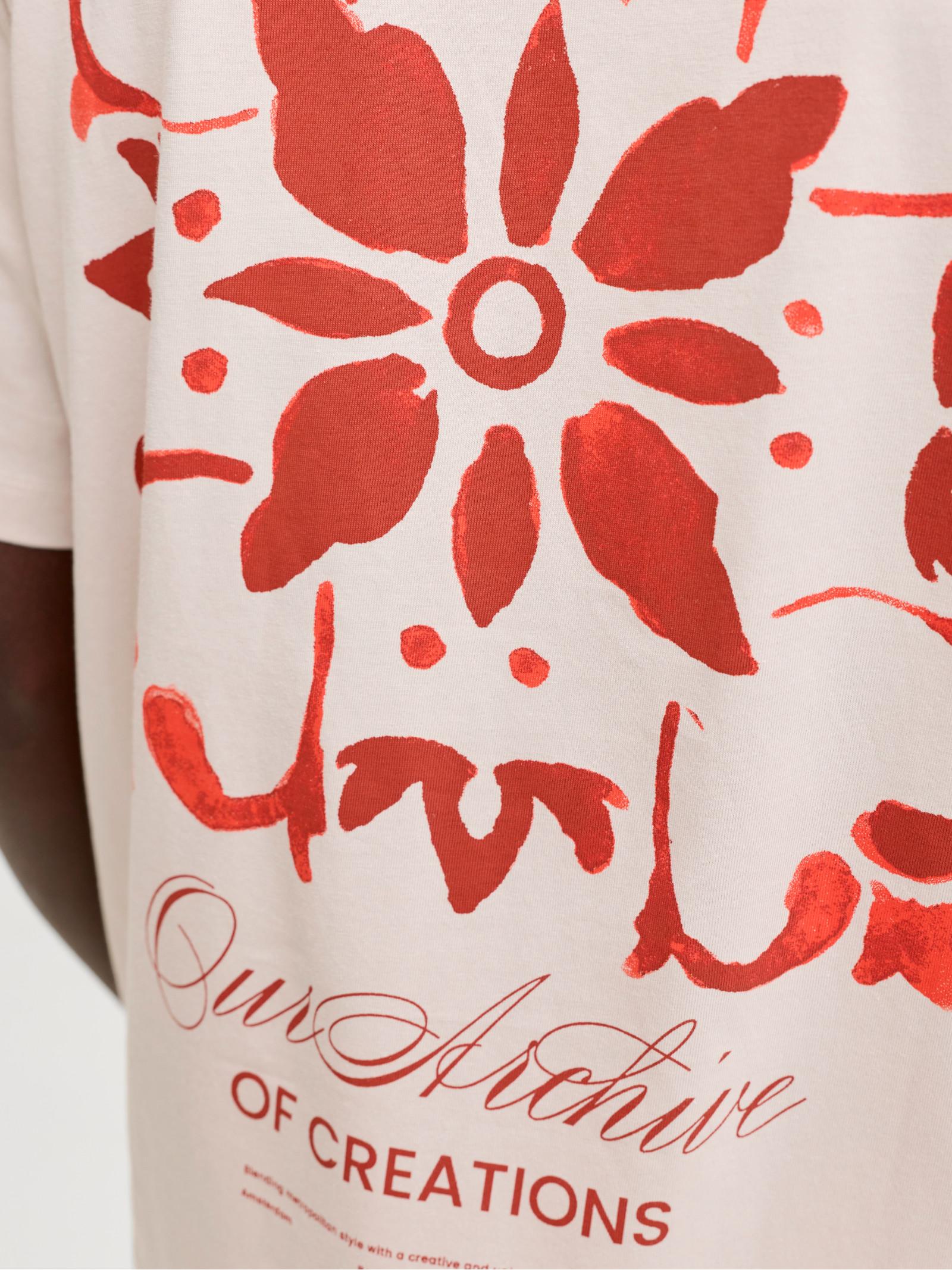 T-shirt Jack & Jones Art Beige stampa 12288095 /Moonbeam JACK & JONES 