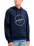 Felpa Jack & Jones Blu Grayson con stampa 12288378 /Navy Blazer JACK & JONES 