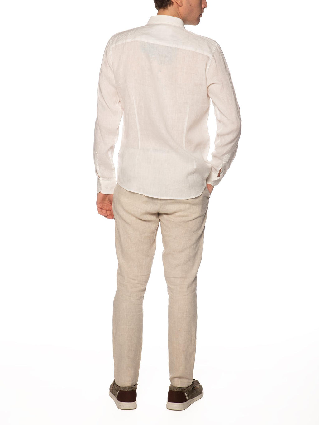 Camicia Gianni Lupo Bianco Basic in lino GL7619S WHITE GIANNI LUPO 
