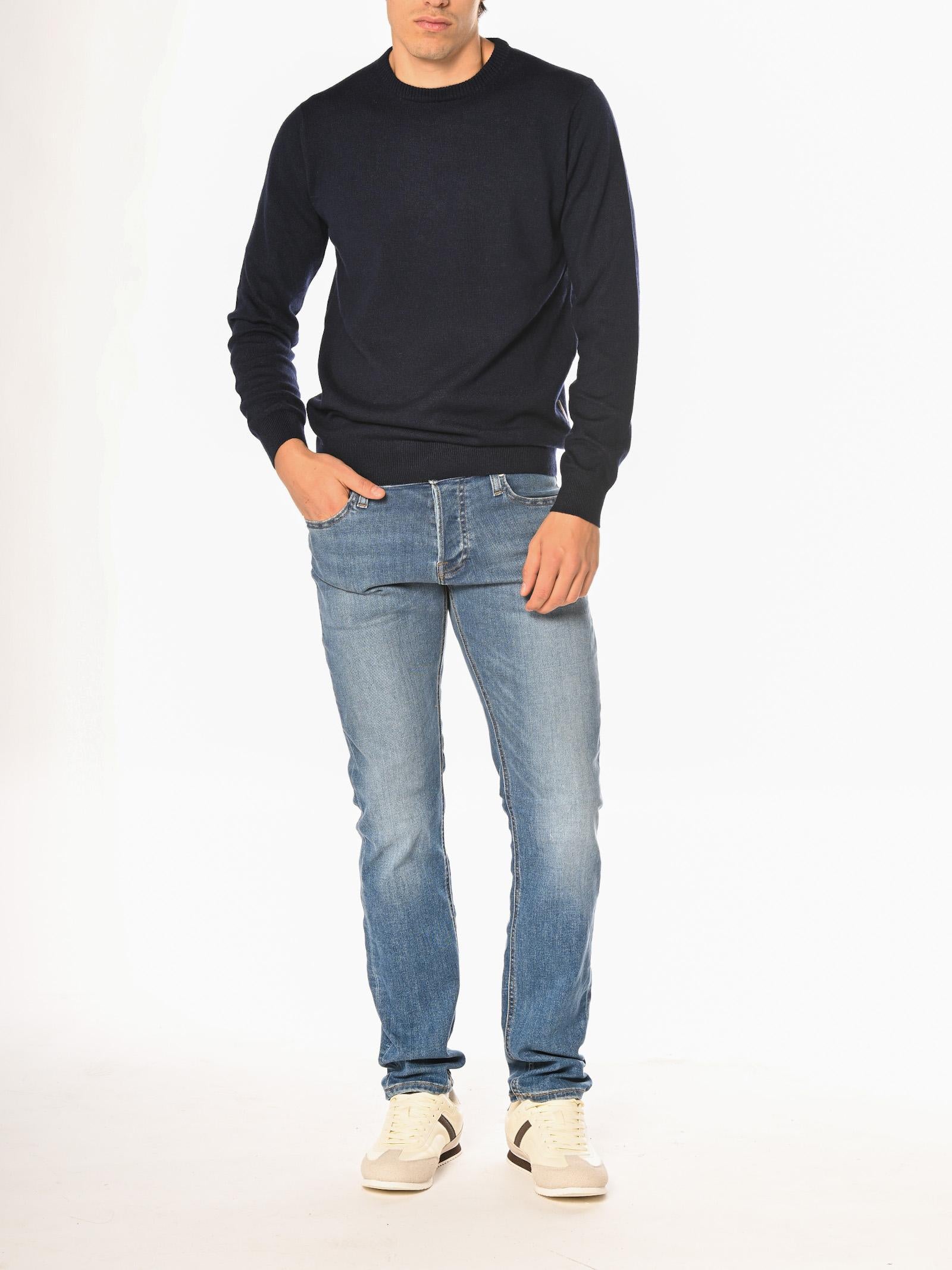 Maglia Seinse Blu misto cashmere MI3162 BLU SEINSE 