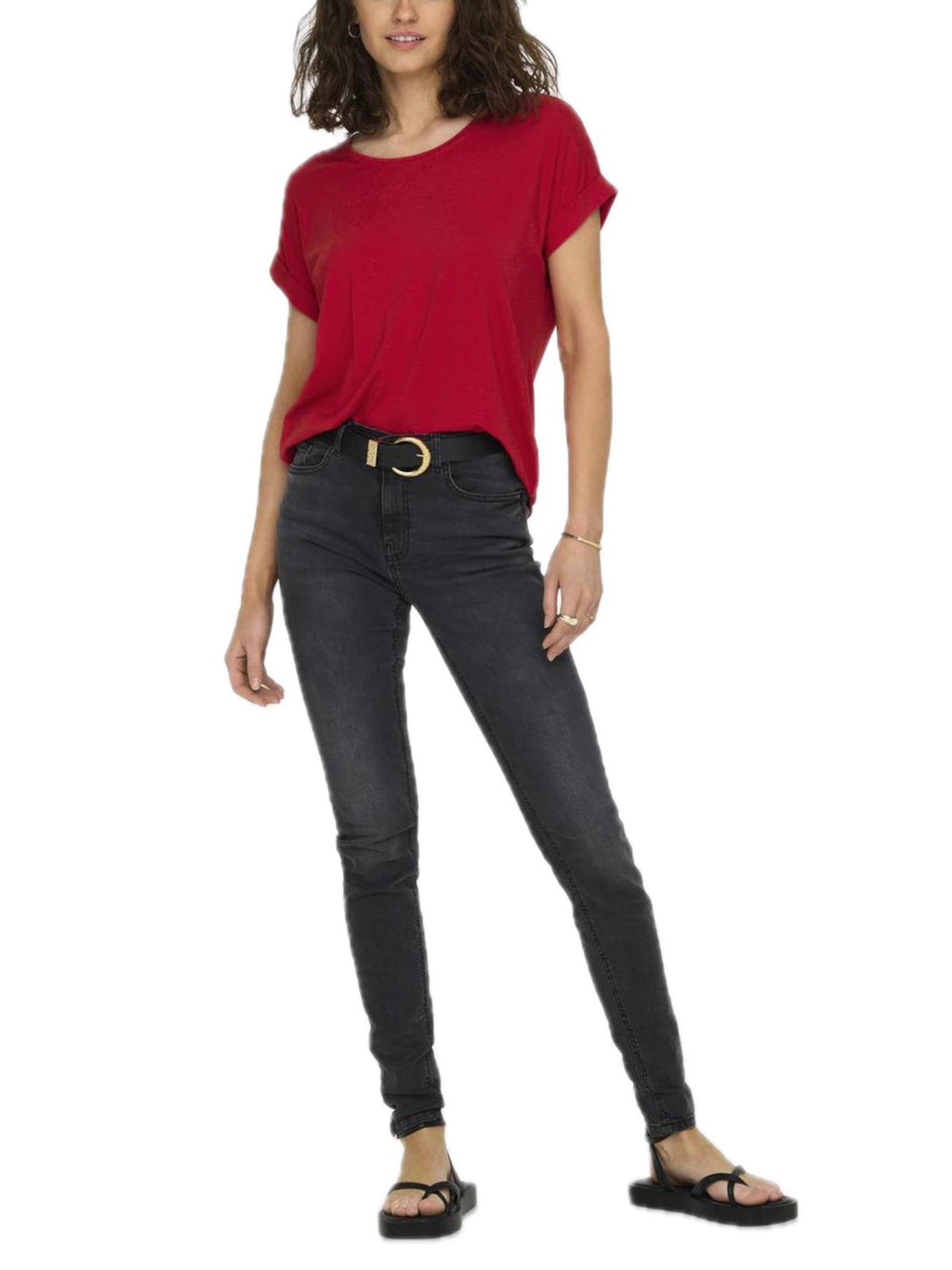 T-Shirt Only Rossa Moster in viscosa 15106662 /Lychee ONLY 