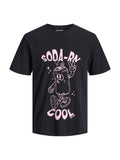 T-shirt Jack & Jones Nero Funny stampa 12288084 /Black JACK & JONES 