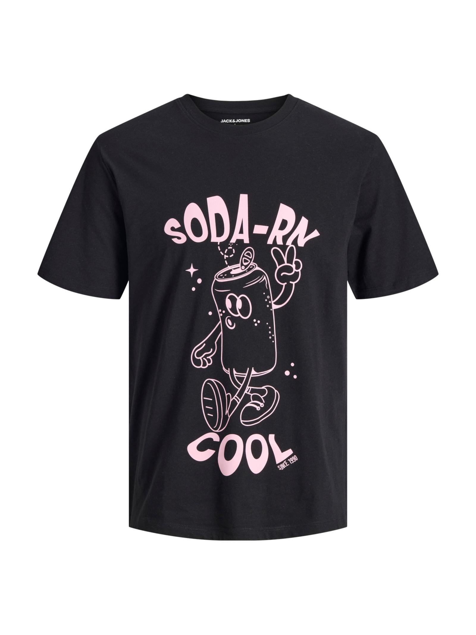 T-shirt Jack & Jones Nero Funny stampa 12288084 /Black JACK & JONES 