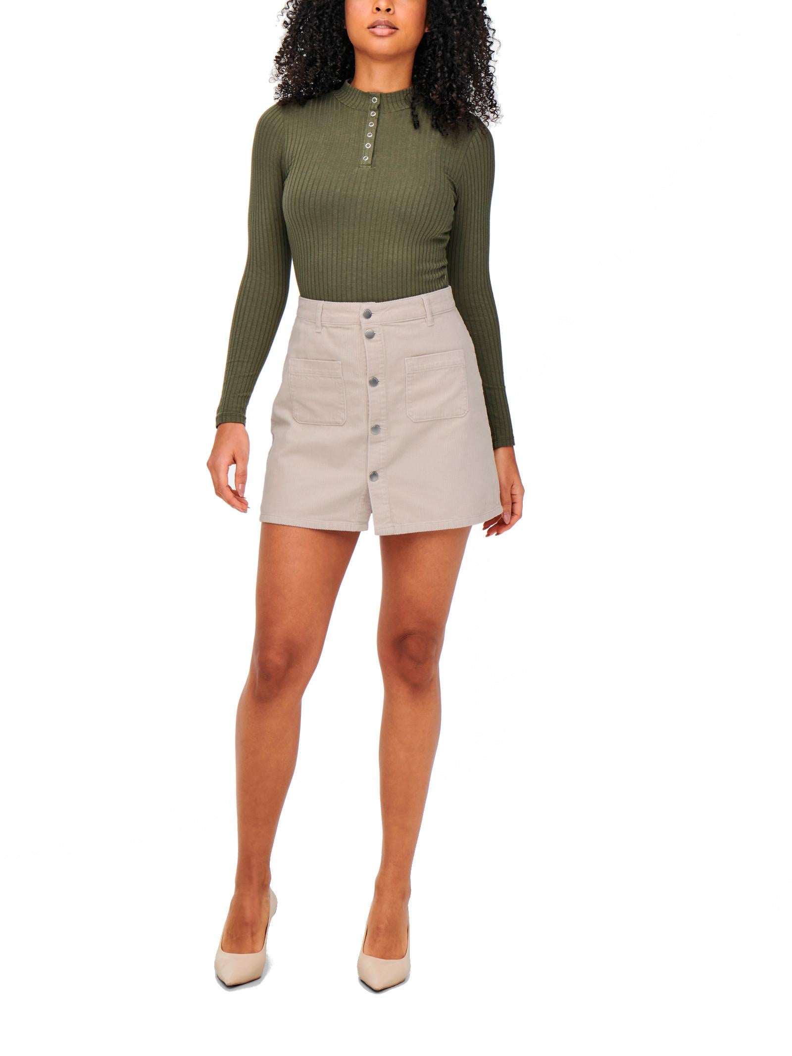 Gonna Jacqueline De Yong Shiraz Beige con bottoni 15220695 /Moonbeam JDY 