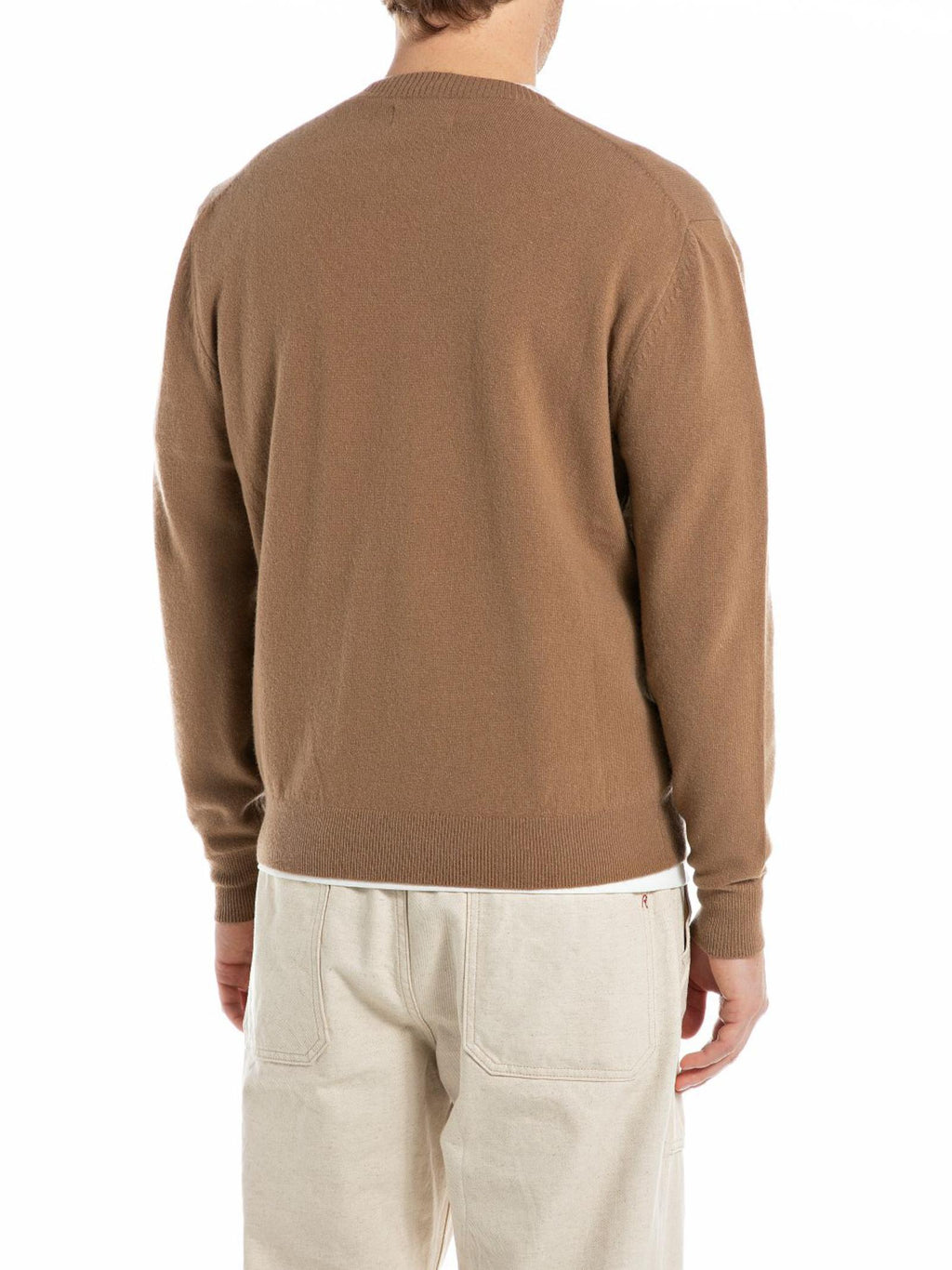 Maglia Replay Cammello basic con logo UK4852 321 REPLAY 