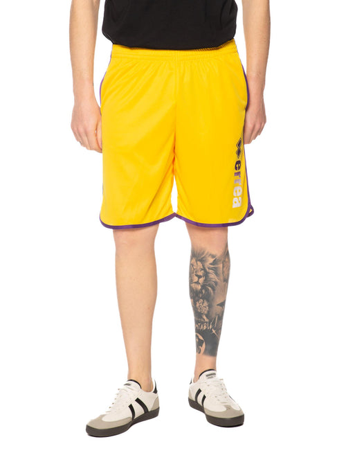 Bermuda Errea Giallo viola con logo grande R33P0U DEGRADE830 ERREA 