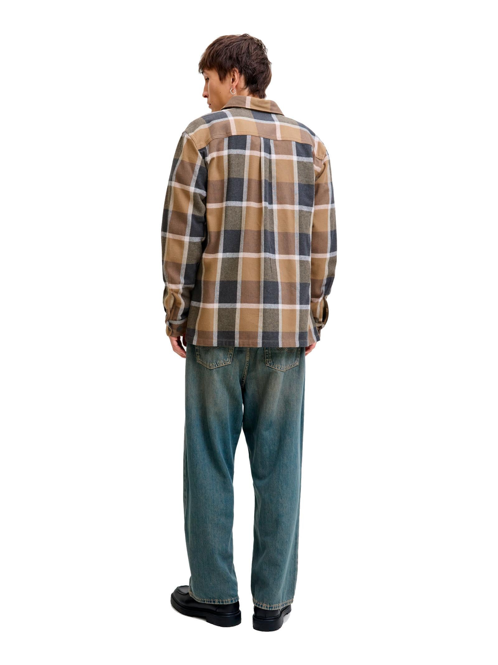 Camicia Jack & Jones Rayle Beige a quadri 12286804 /Malt Ball JACK & JONES 