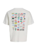 T-shirt Jack & Jones Bianco Legacy loghi 12298480 /Cloud Dancer JACK & JONES 