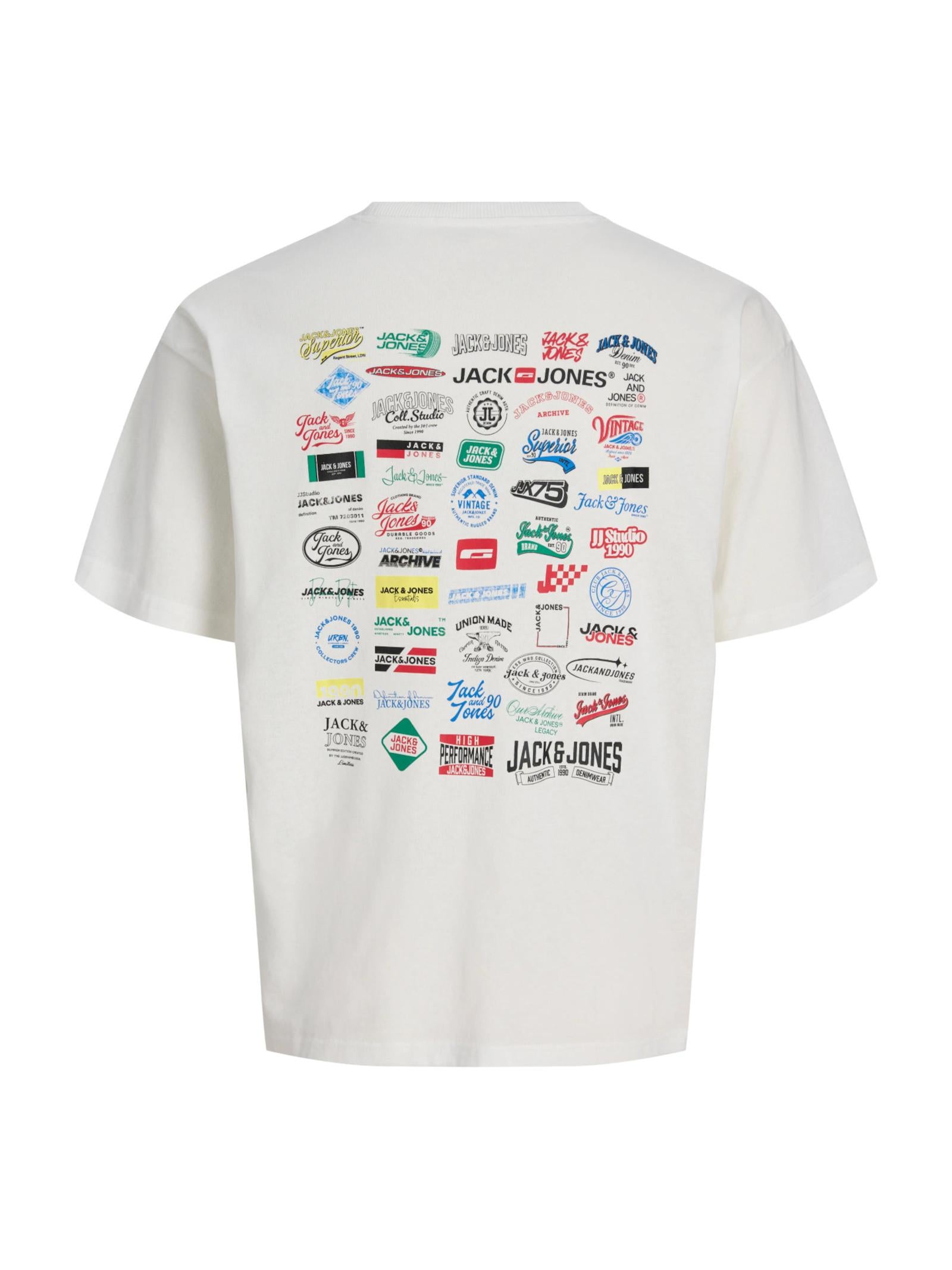 T-shirt Jack & Jones Bianco Legacy loghi 12298480 /Cloud Dancer JACK & JONES 
