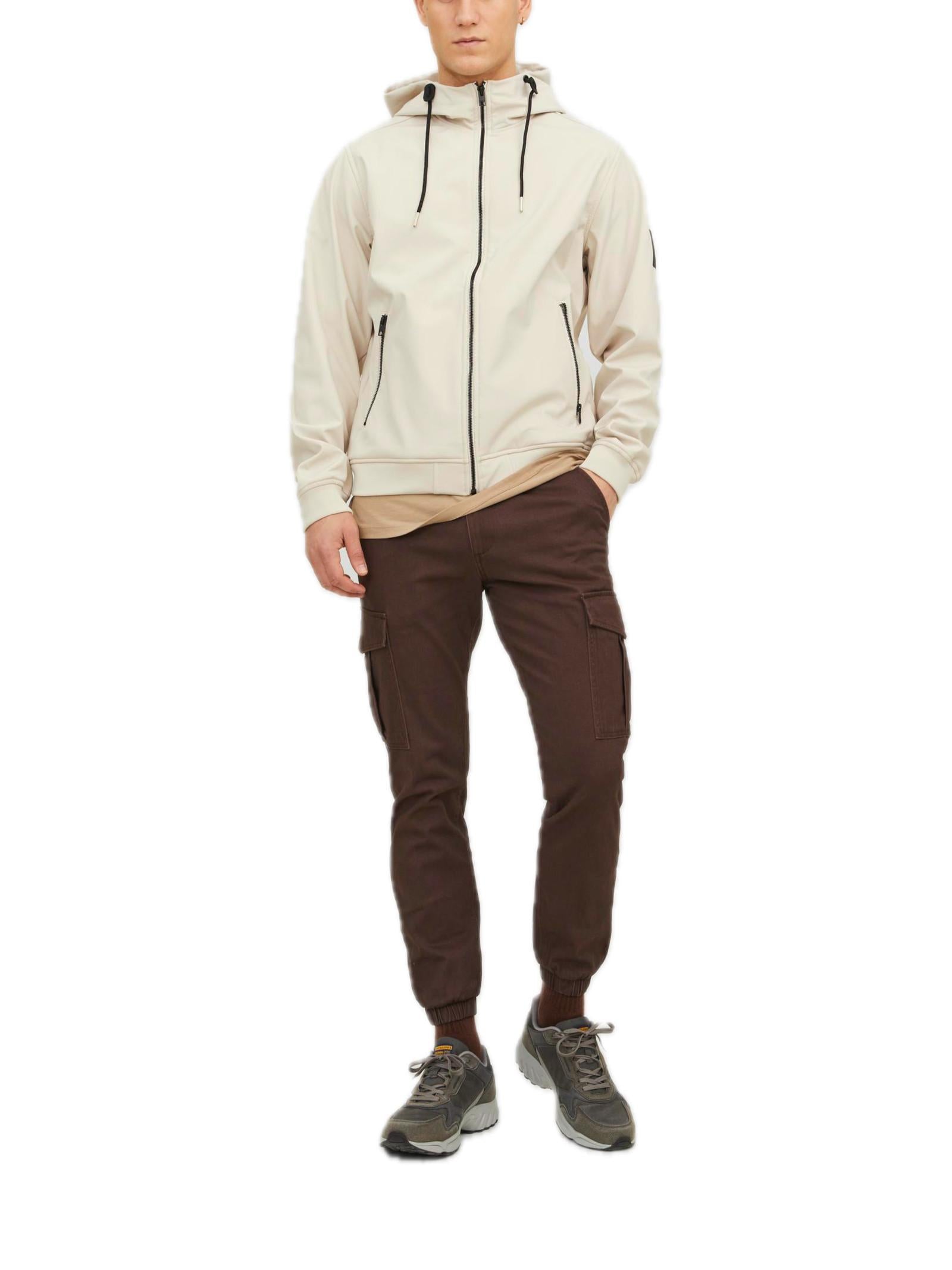 Giubbotto Jack & Jones Softshell Beige con cappuccio 12236300 /MONBEAN JACK & JONES 
