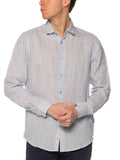 Camicia Gianni Lupo Celeste in lino a righe GL7828S SKY GIANNI LUPO 