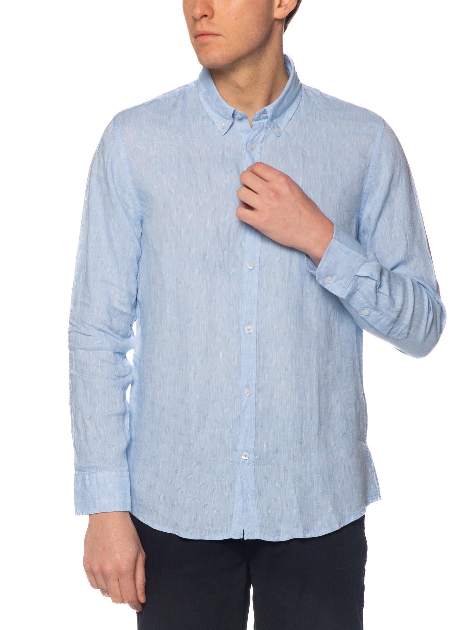 Camicia Seinse Celeste lino button down CE1122 CELESTE SEINSE 