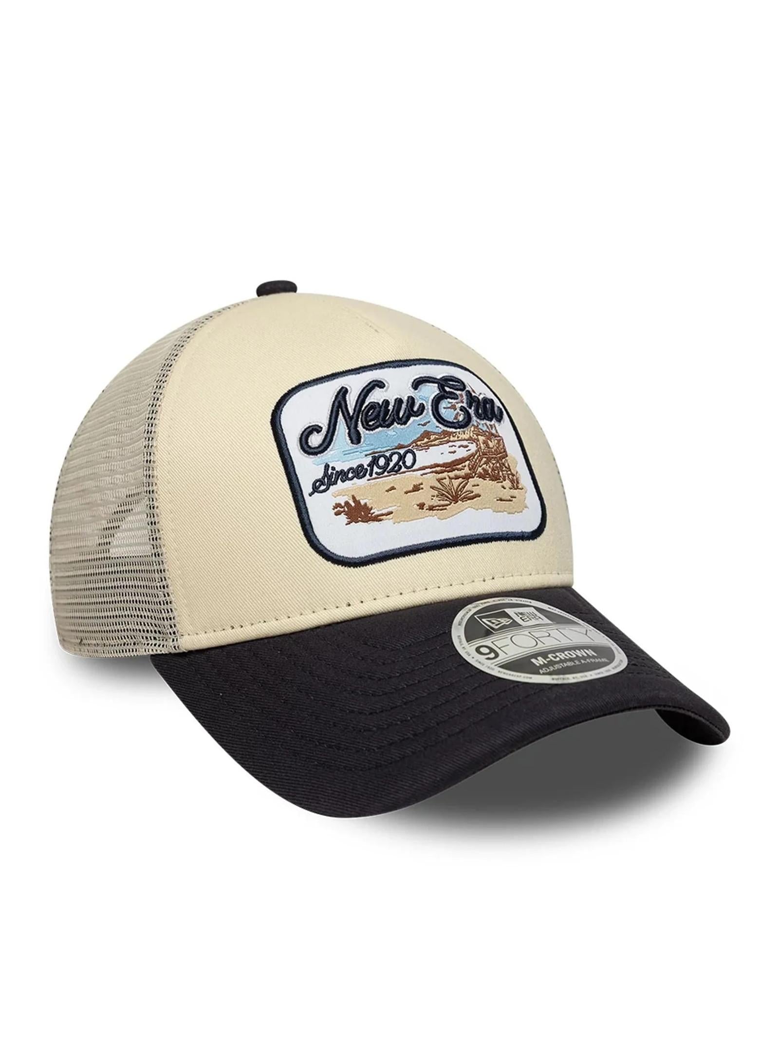 Berretto New Era 9FORTY Trucker Beige patch 60856272 LTCNVY NEW ERA 