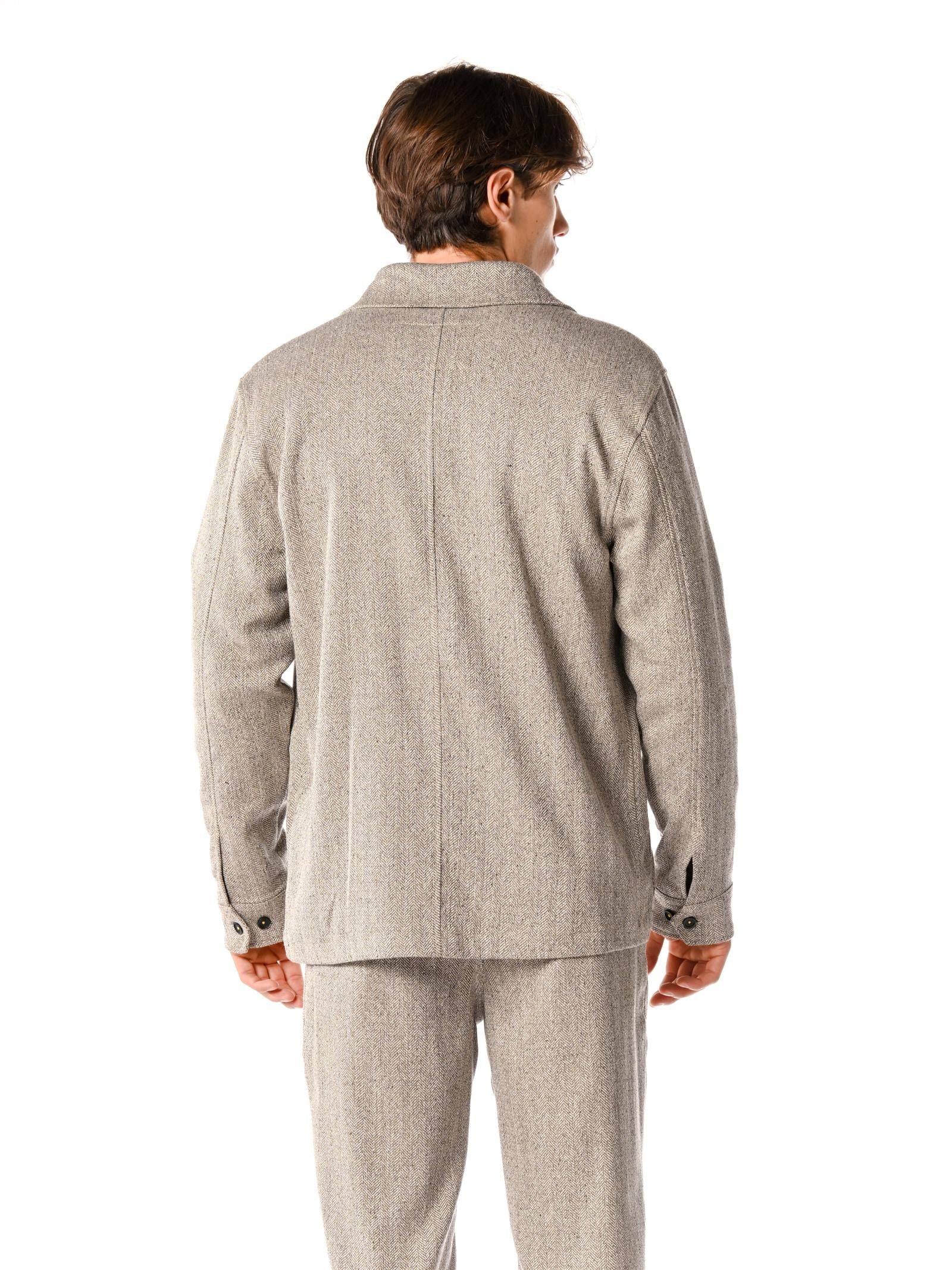 Overshirt Block Eleven Beige con tasche 10BL038 BEIGE BLOCK ELEVEN 