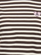 T-shirt Only Livina Bianco Marrone a maniche corte a righe 15359677 /Coffee Bean ONLY 