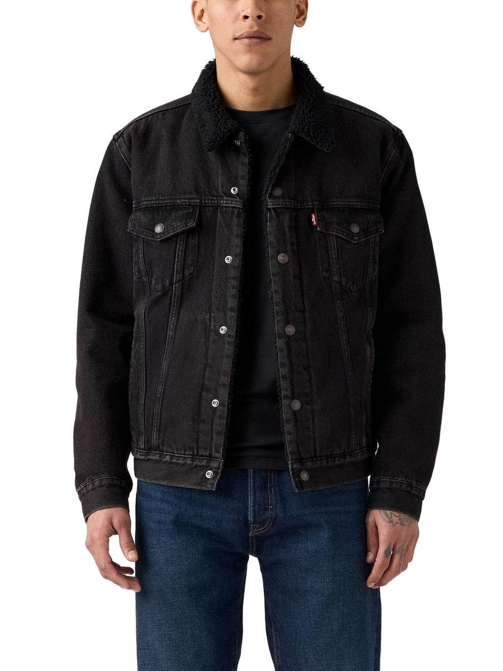Giubbotto LEVI'S® Trucker Nero  in sherpa 1636502 91 LEVI'S® 