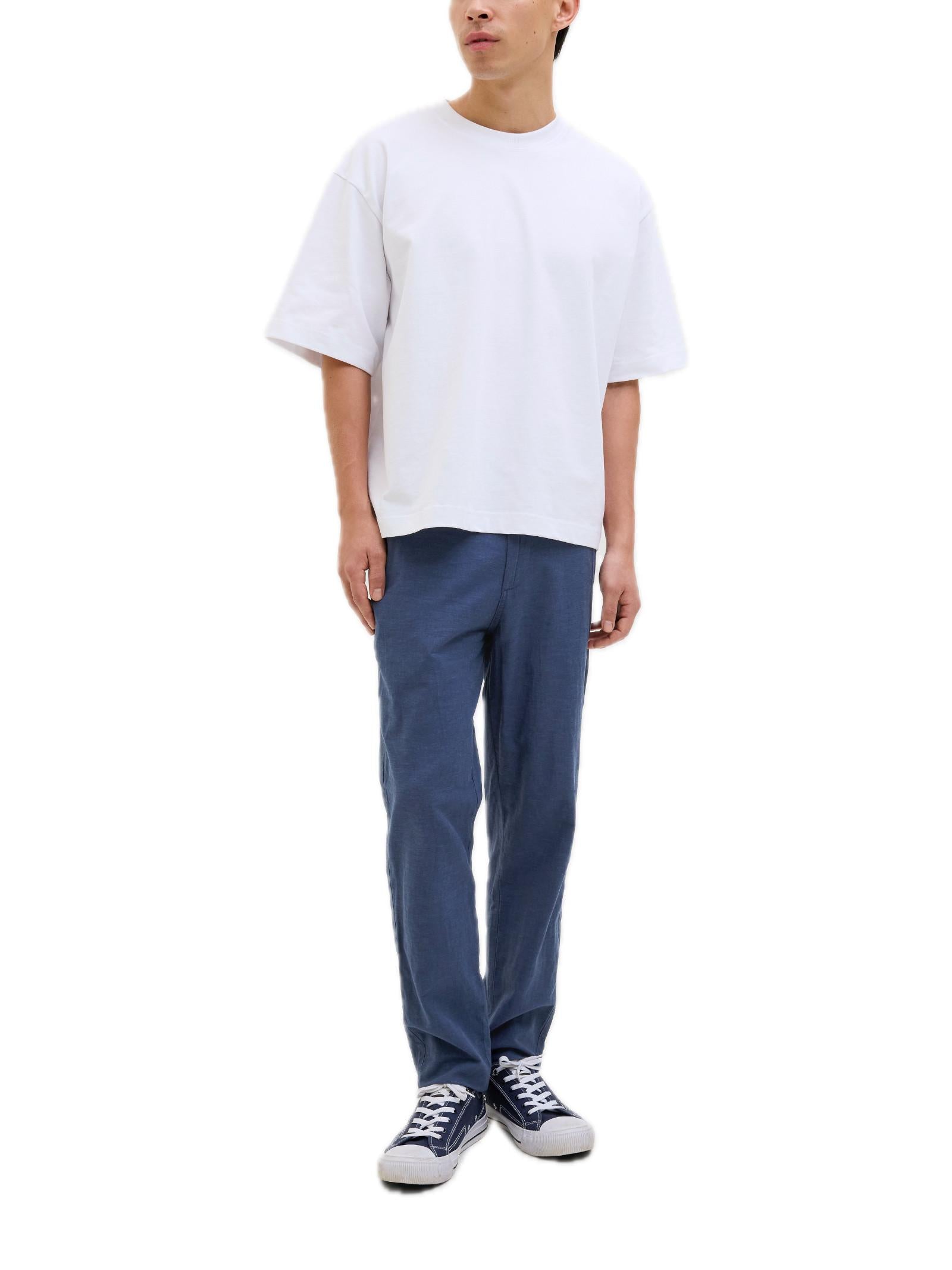 Chino Jack & Jones Blu Summer in Lino 12248604 /Night Sky JACK & JONES 
