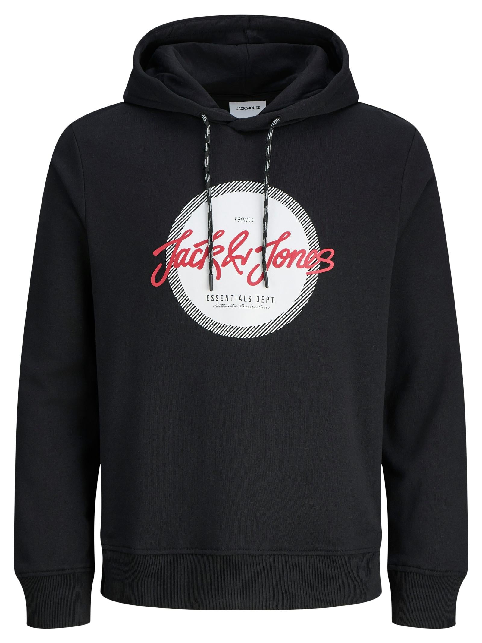Felpa Jack & Jones Urban Nero cappuccio 12279115 /Black JACK & JONES 
