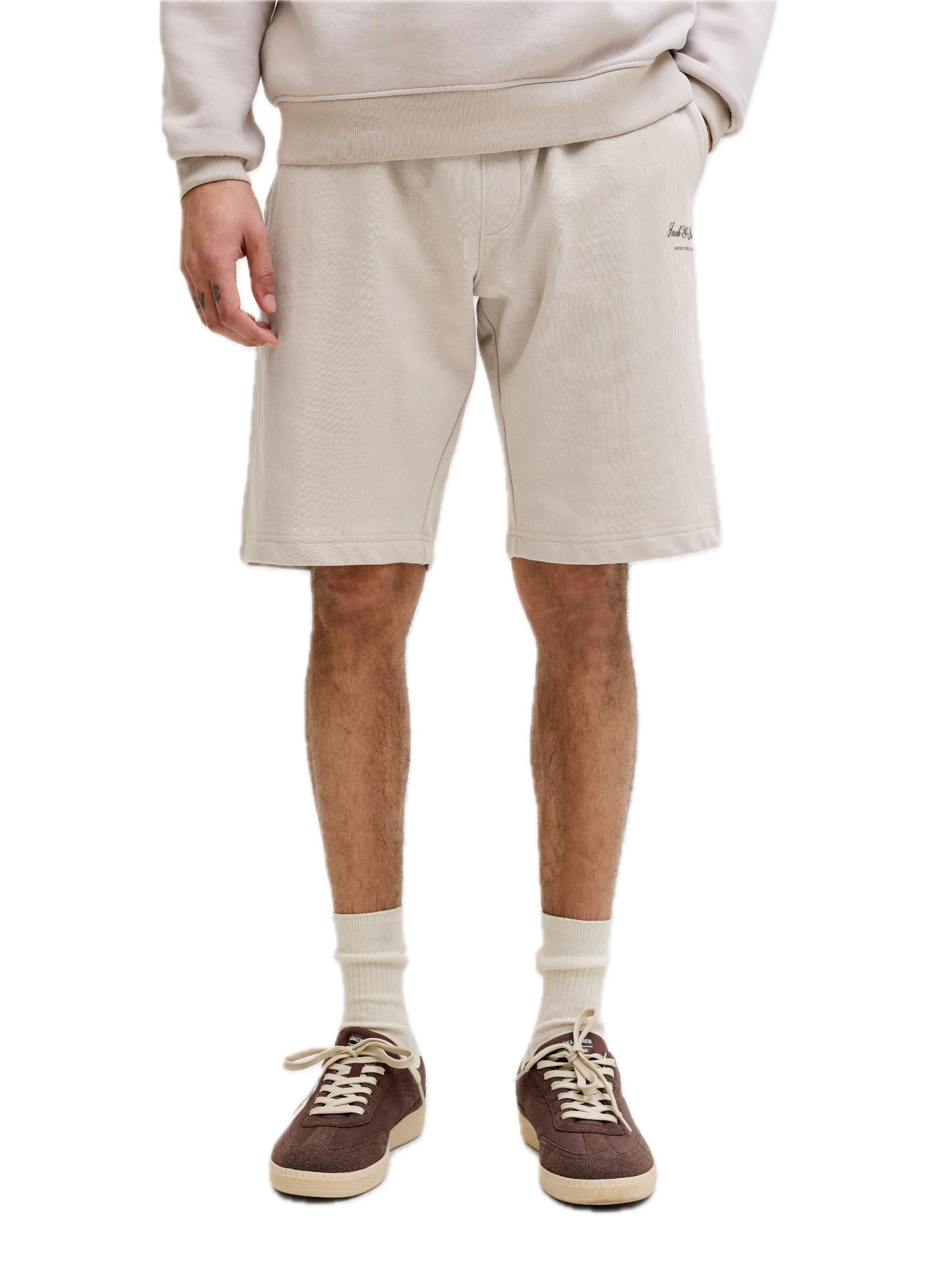 Bermuda Jack & Jones Beige Petrolio in felpa 12288638 /Moonbeam JACK & JONES 