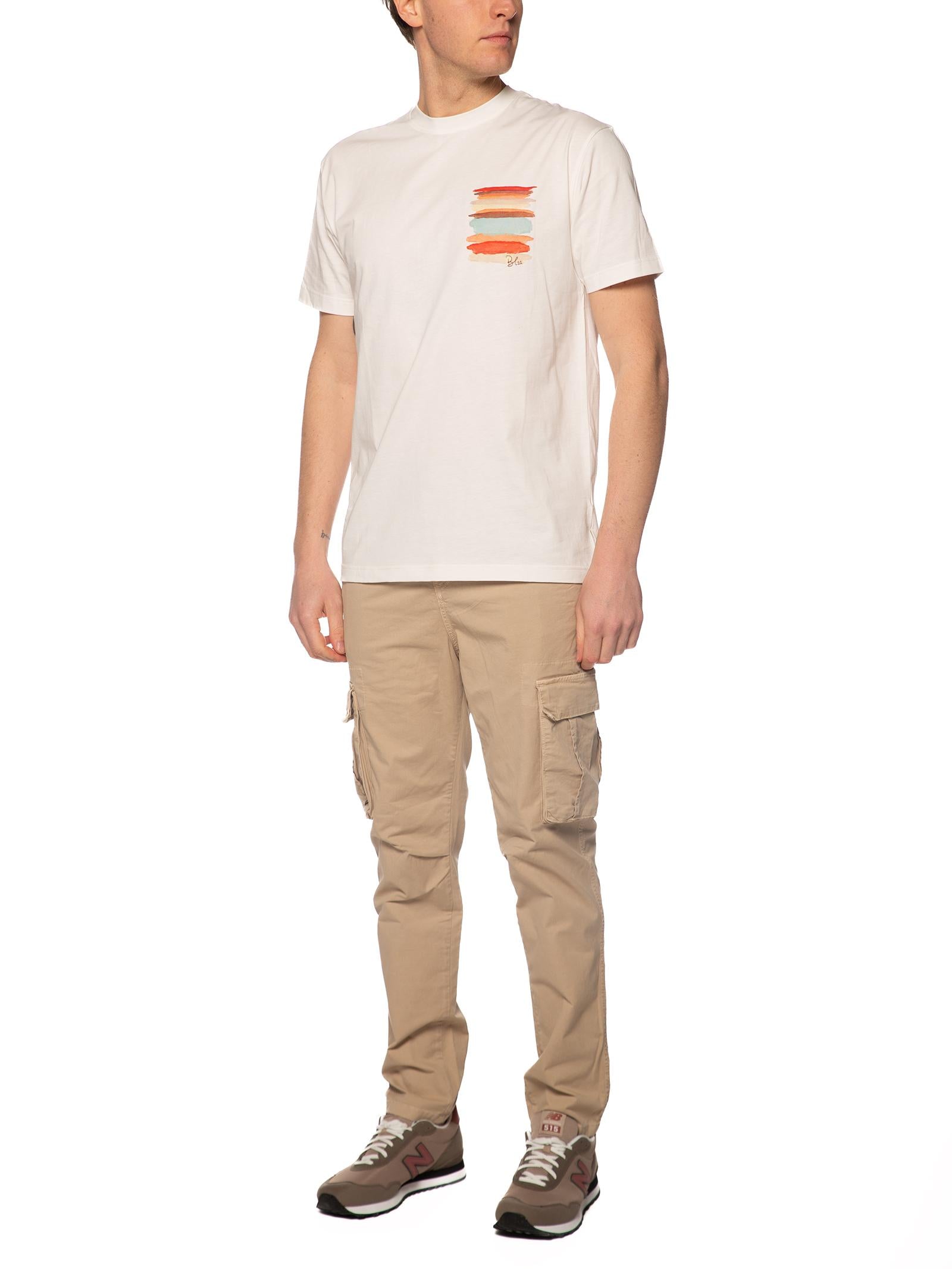 T-shirt Block Eleven Latte stampa vespa 15VESPA OFF WHITE BLOCK ELEVEN 